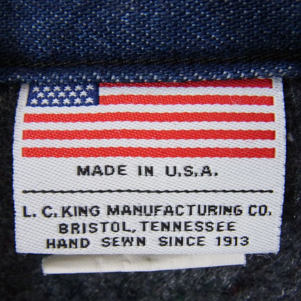 POINTER ポインター USA製 裏地ブランケット デニム カバーオール ジャケット インディゴブルー系 S【中古】