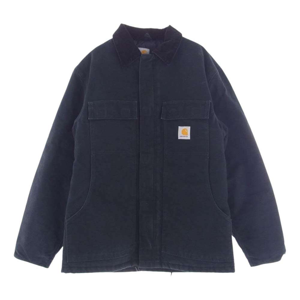 Carhartt カーハート 14806 メキシコ製 トラディショナル コート キルティング ライニング ワークミリタリー ダック アクティブ ジャケット ブラック系 M【中古】