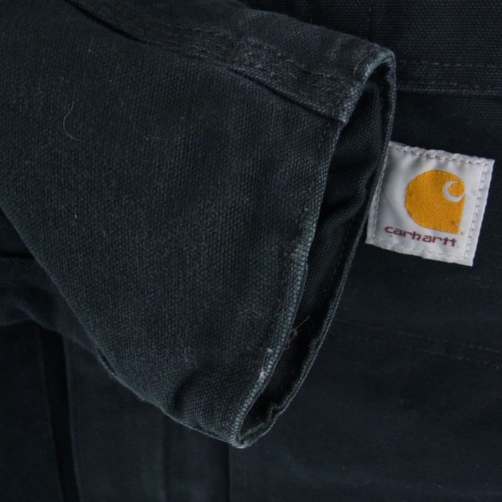 Carhartt カーハート 14806 メキシコ製 トラディショナル コート キルティング ライニング ワークミリタリー ダック アクティブ ジャケット ブラック系 M【中古】