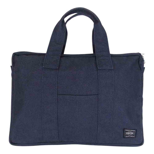 PORTER ポーター デニム スモーキー ビジネス トート バッグ ネイビー系【中古】