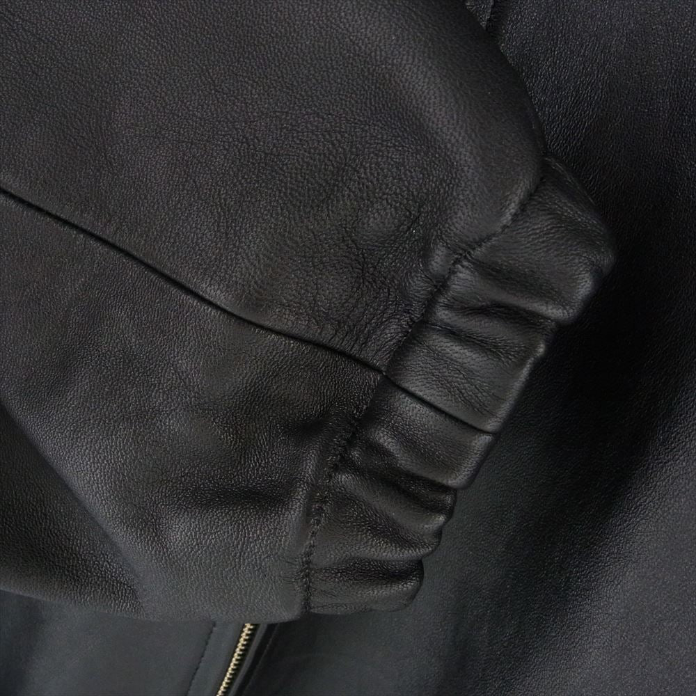 WACKO MARIA ワコマリア 22AW 22FW-WMO-BL01 LEATHER 50'S JACKET シープスキン 羊皮 レザー ジャケット ブラック系 XL【美品】【中古】