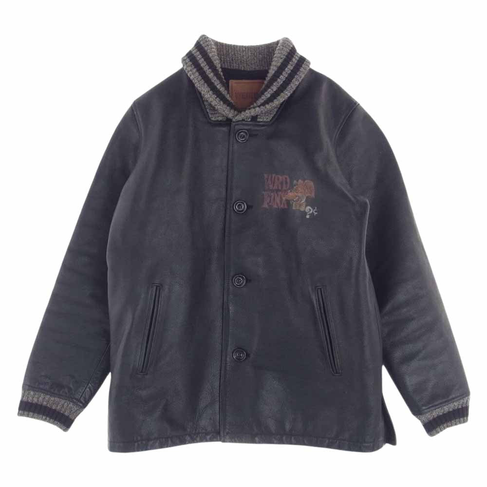 WEIRDO ウィアード 13AW WRD-13-AW-01 ハンドペイント フィンクス レザー ファラオ ジャケット  ブラック系 M【中古】