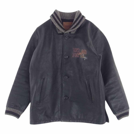 WEIRDO ウィアード 13AW WRD-13-AW-01 ハンドペイント フィンクス レザー ファラオ ジャケット  ブラック系 M【中古】