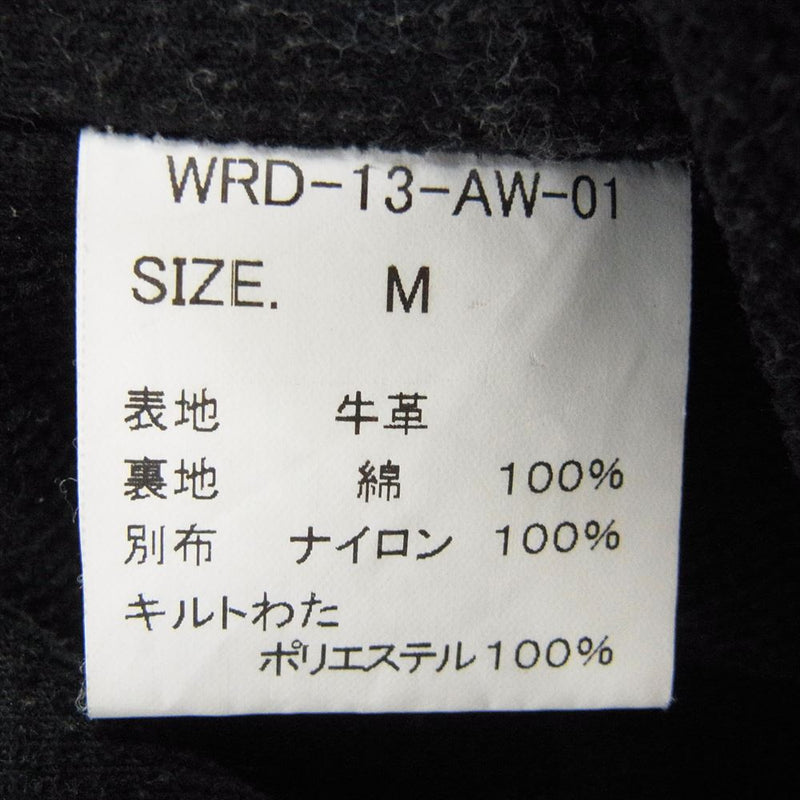 WEIRDO ウィアード 13AW WRD-13-AW-01 ハンドペイント フィンクス レザー ファラオ ジャケット  ブラック系 M【中古】