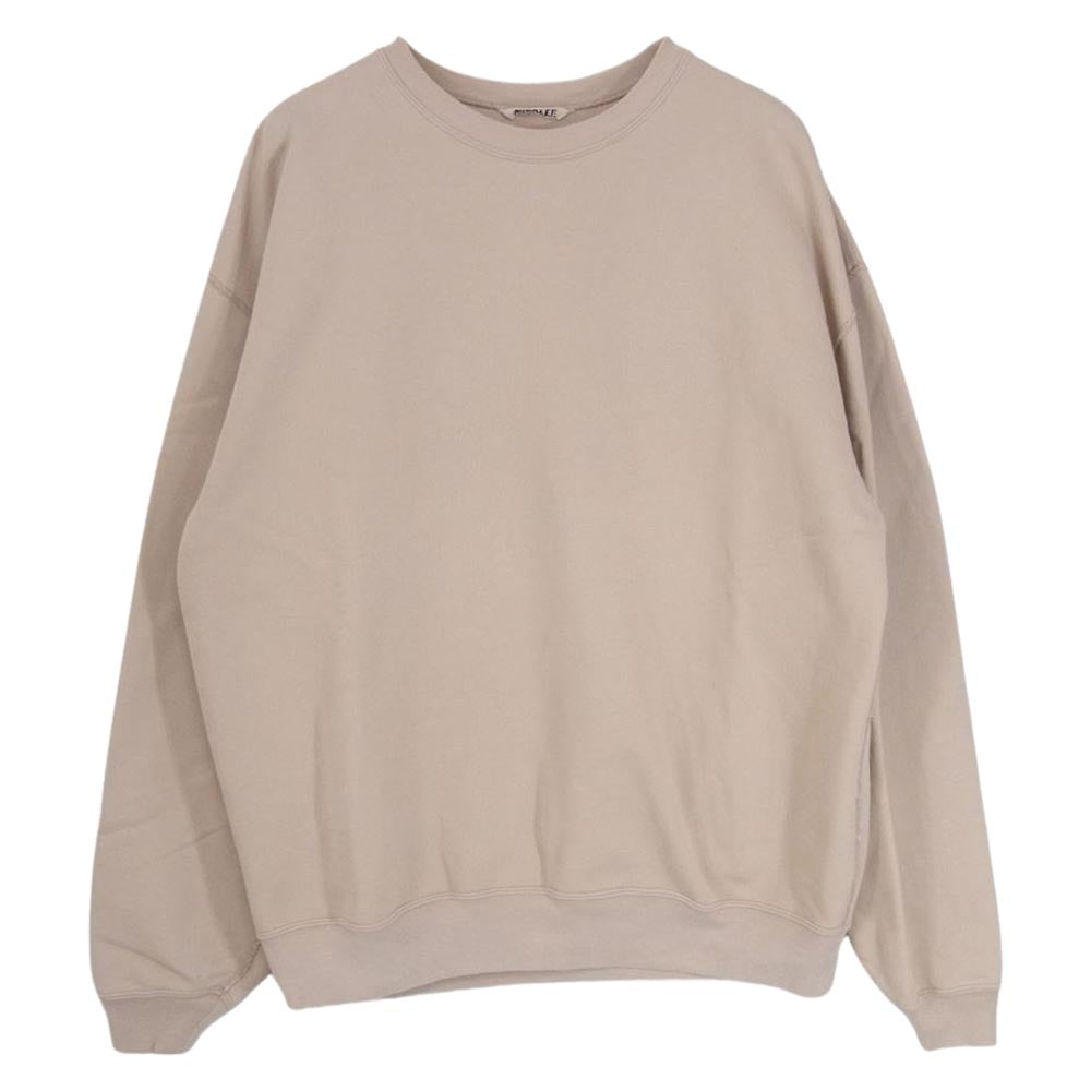 AURALEE オーラリー A8AP01GU SUPER SOFT HEAVY SWEAT P/O スーパー ソフト ヘビー スウェット プルオーバー ベージュ系 3【中古】