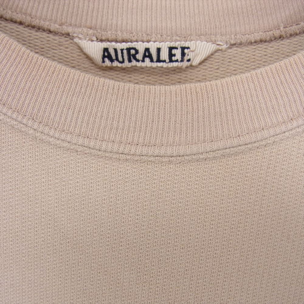 AURALEE オーラリー A8AP01GU SUPER SOFT HEAVY SWEAT P/O スーパー ソフト ヘビー スウェット プルオーバー ベージュ系 3【中古】