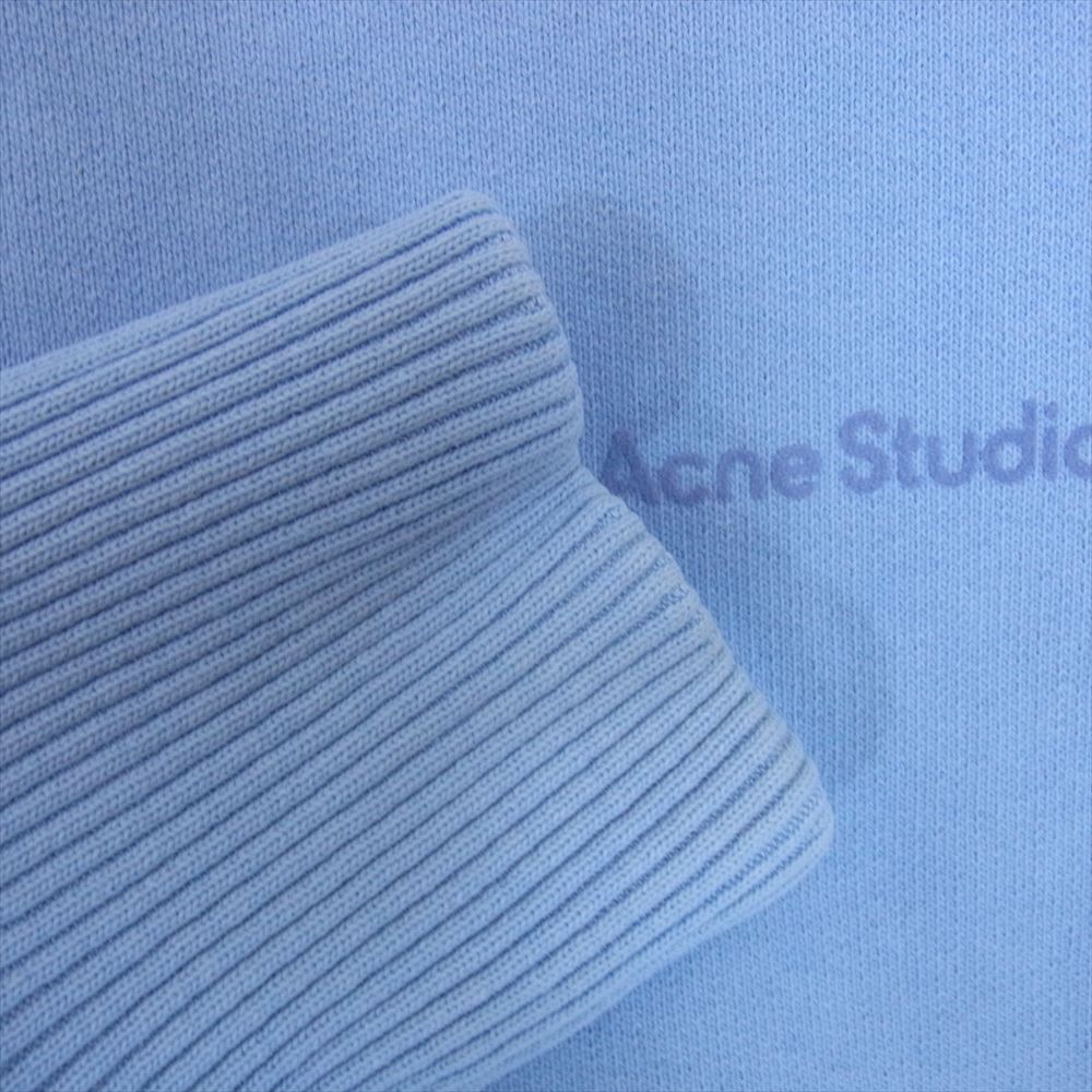 ACNE STUDIOS アクネストゥディオズ FN-WN-SWEA000134 ミニ ロゴ プリント プルオーバー フーディ パーカー ライトブルー系 XS【中古】