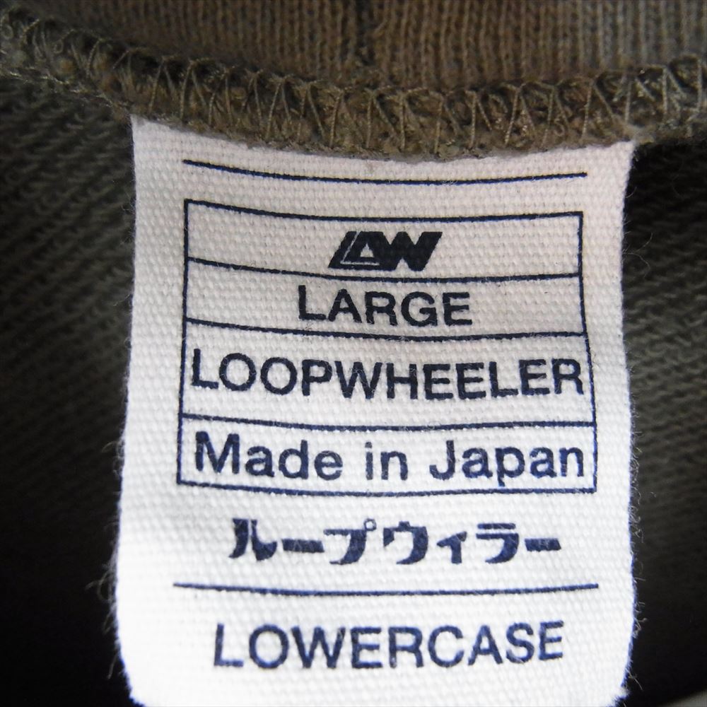 LOOPWHEELER ループウィラー LOWERCASE ロワーケース ライトツリウラケ フーディー パーカー カーキ系 L【中古】