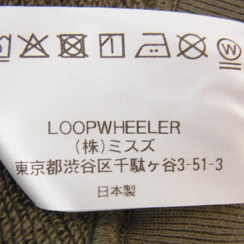 LOOPWHEELER ループウィラー LOWERCASE ロワーケース ライトツリウラケ フーディー パーカー カーキ系 L【中古】