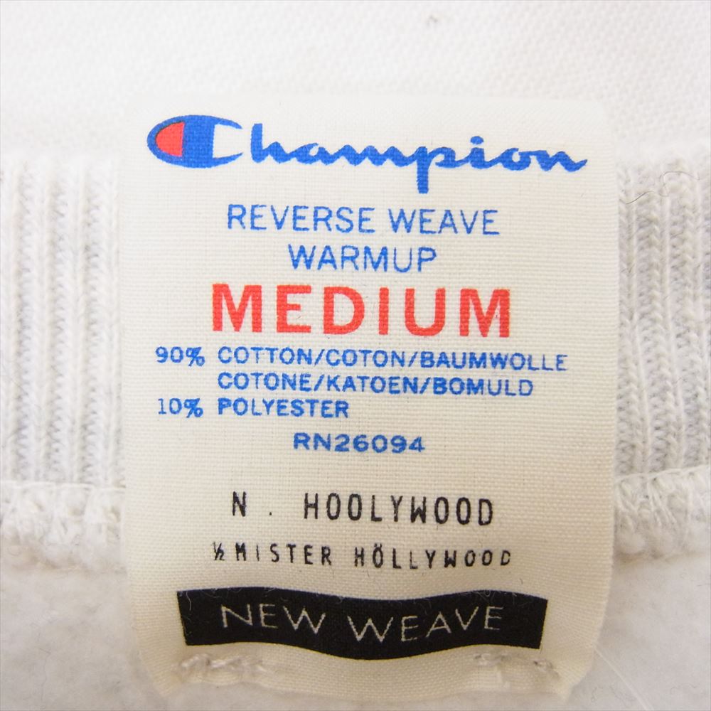 N.HOOLYWOOD エヌハリウッド Champion  チャンピオン NEW WEAVE ニューウェーブ REVERSE WEAVE CREWNECK SWEATSHIRT C8-V010 リバースウィーブ ポケット クルーネック スウェット トレーナー グレー系 M【中古】