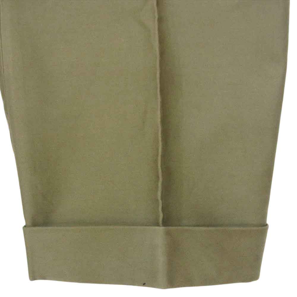 ニート 21AW 21-02CMW Cotton Cashmere Moleskin Wide コットン カシミヤ モールスキン ワイド パンツ オリーブ系 46【中古】