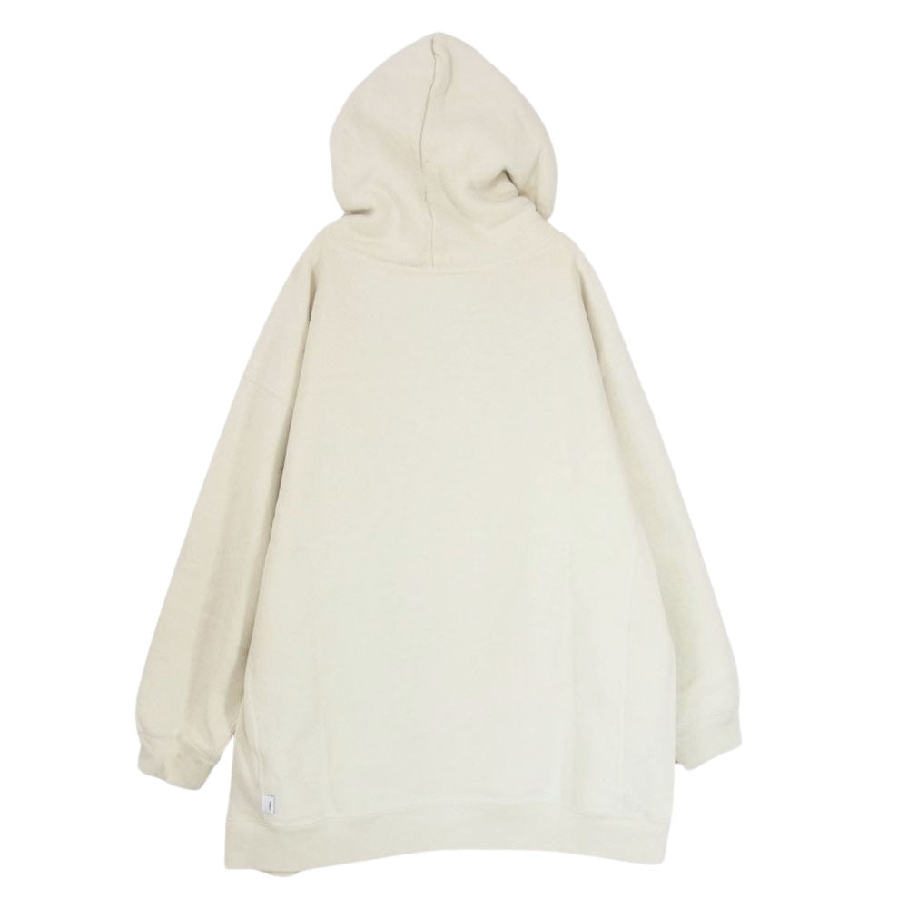 WTAPS ダブルタップス × Champion チャンピオン Reverse Weave Hooded Sweatshirt リバースウィーブ スウェット プルオーバー パーカー ベージュ系 L【中古】