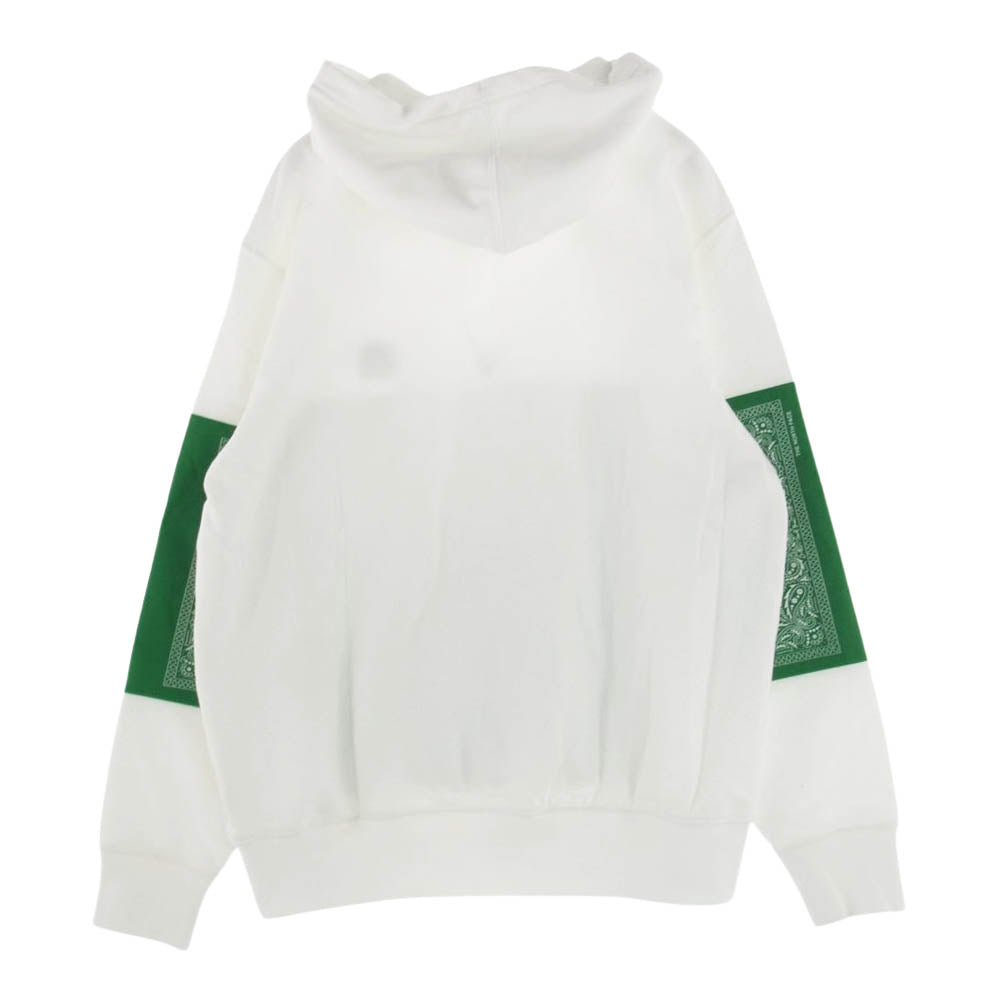 Supreme シュプリーム 22SS × The North Face ノースフェイス Bandana Hooded Sweatshirt バンダナ フーデッド スウェット シャツ プルオーバー パーカー ホワイト系 グリーン系 US　M　ASIA　L【中古】