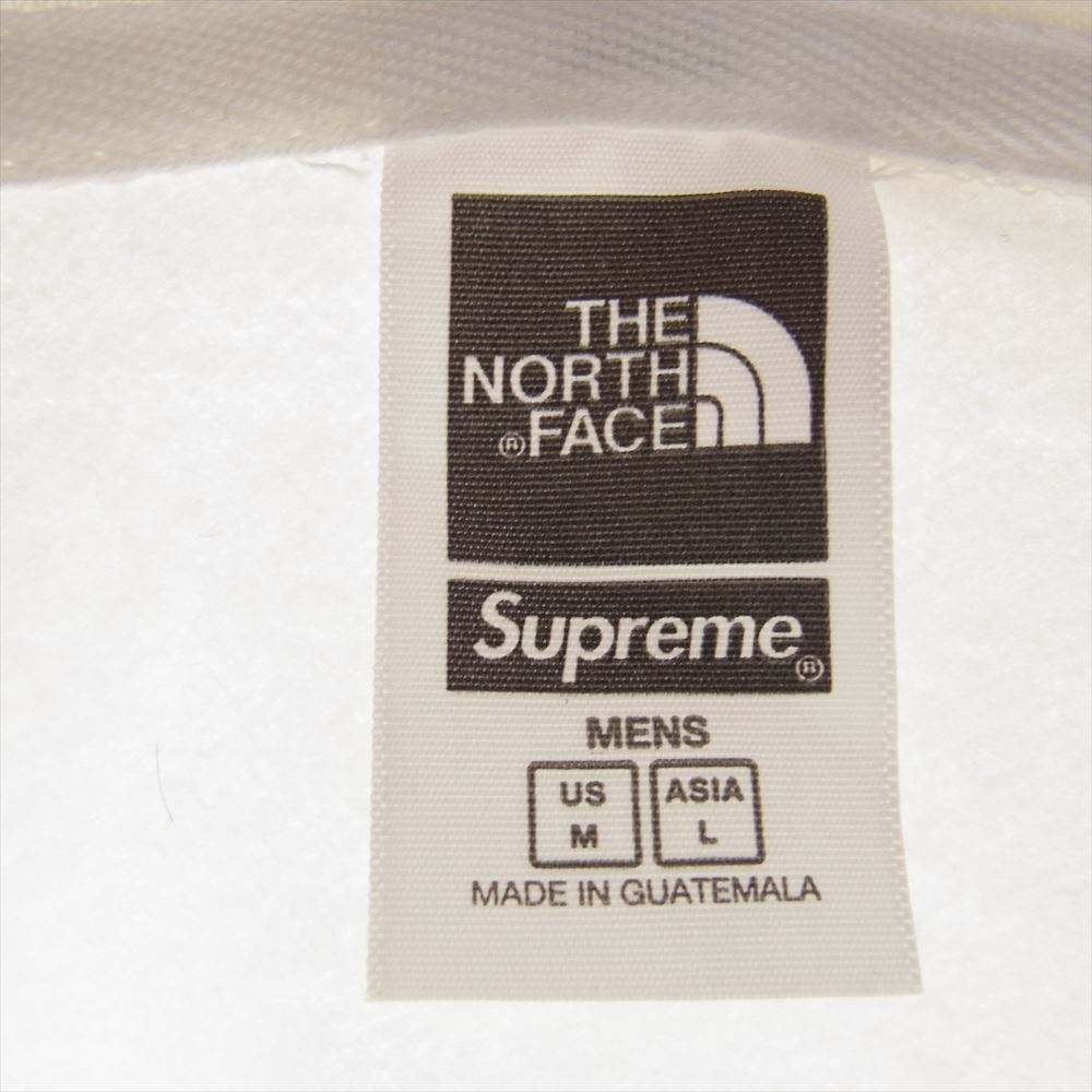 Supreme シュプリーム 22SS × The North Face ノースフェイス Bandana Hooded Sweatshirt バンダナ フーデッド スウェット シャツ プルオーバー パーカー ホワイト系 グリーン系 US　M　ASIA　L【中古】