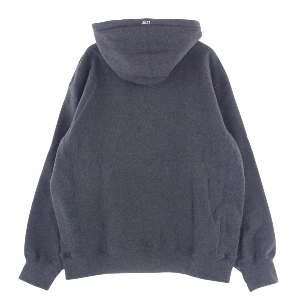 Supreme シュプリーム 21AW Box Logo Hooded Sweatshirt Charcoal ボックス ロゴ スウェット パーカー グレー系 M【中古】