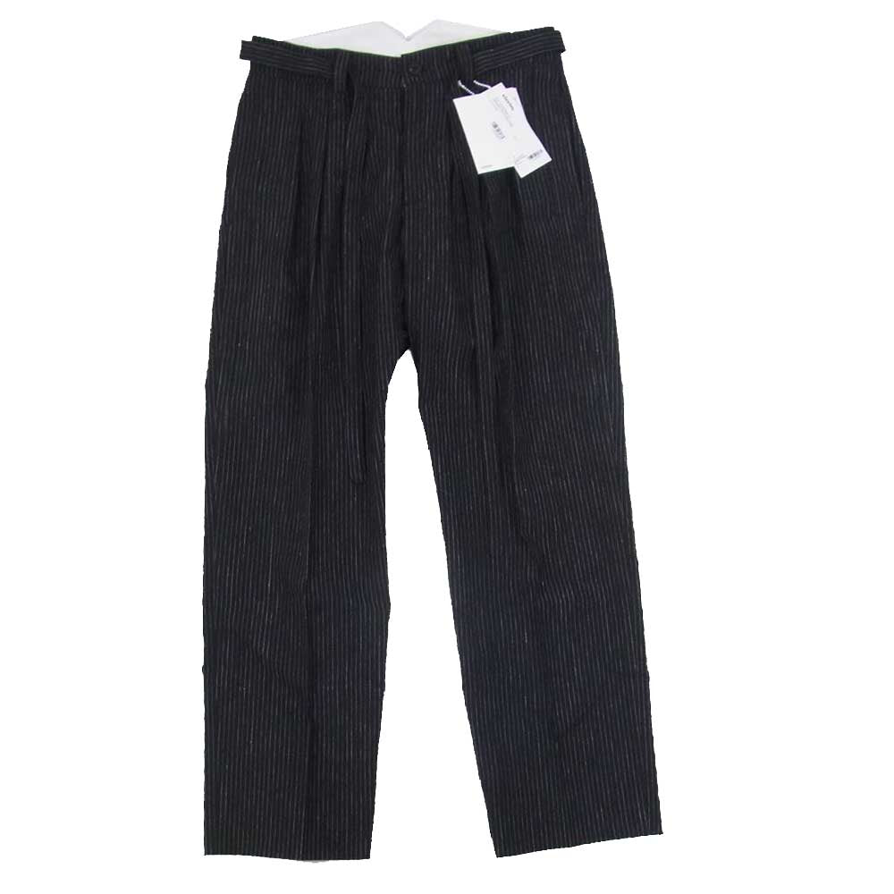 VISVIM ビズビム 21AW 0121205008018 HAKAMA PANTS SANTOME ハカマ パンツ ストライプ ブラック系 1【中古】