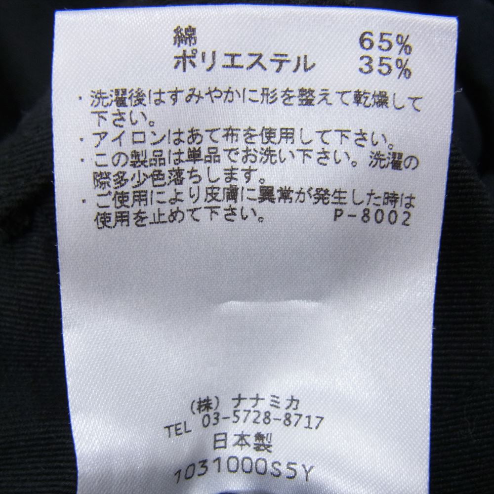 nanamica ナナミカ SUCF913 Wide Chino Pants ワイド テーパード チノ パンツ ブラック系 30【中古】