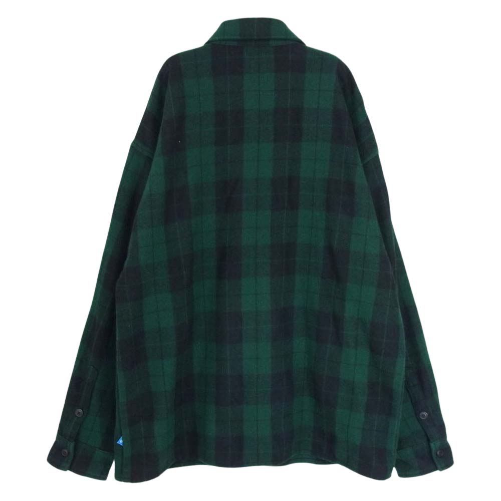 リベレイダース LR PLAID SHIRT プレイド チェック シャツ グリーン系 M【中古】