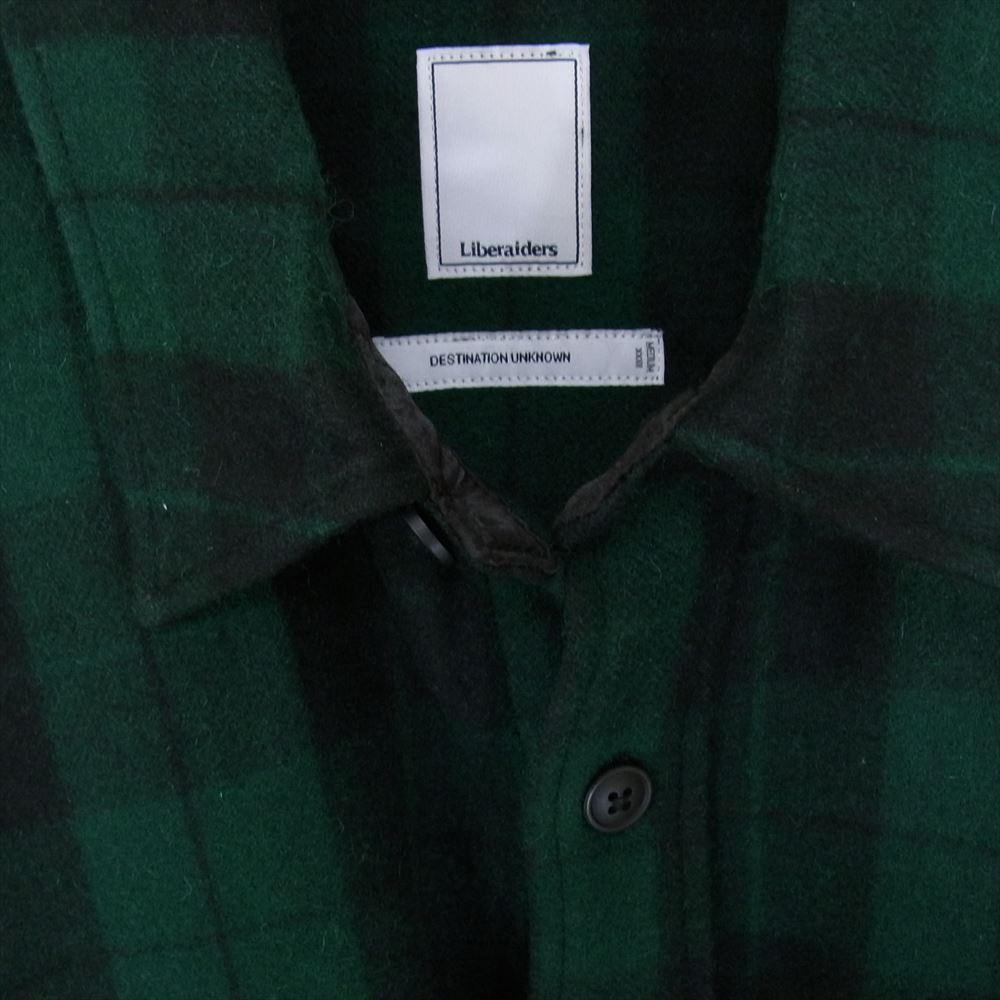 リベレイダース LR PLAID SHIRT プレイド チェック シャツ グリーン系 M【中古】