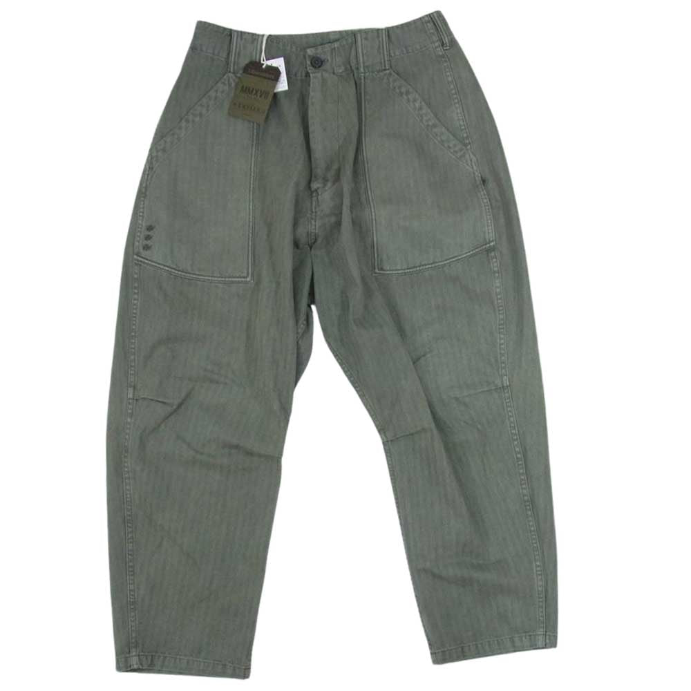 リベレイダース GARMENTDYED HERRINGBONE PANTS ガーメントダイ サルエル ヘリンボーン カーゴ パンツ カーキ系 32【中古】