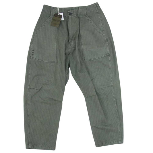 リベレイダース GARMENTDYED HERRINGBONE PANTS ガーメントダイ サルエル ヘリンボーン カーゴ パンツ カーキ系 32【中古】