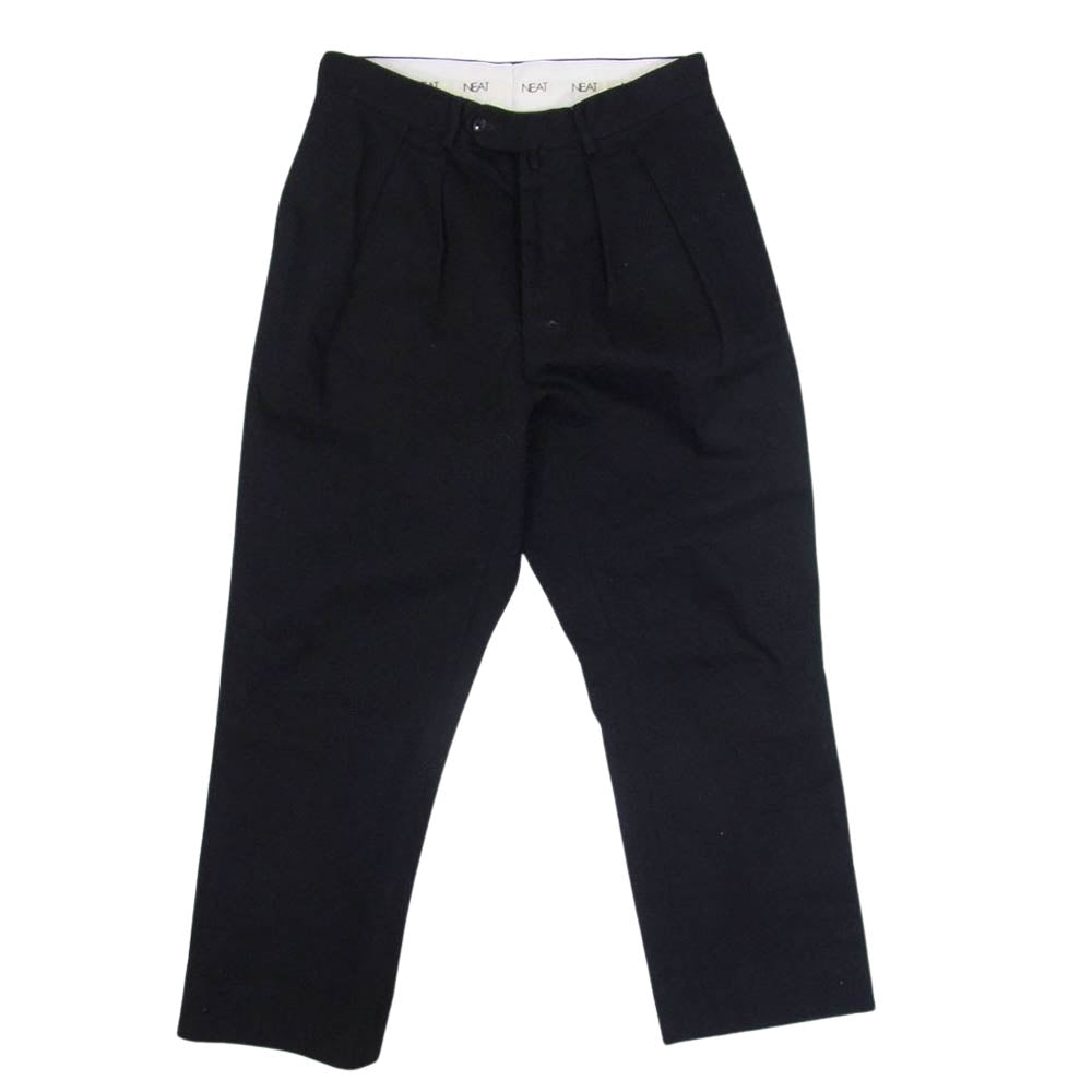 ニート STANDARD スタンダード タック スラックス トラウザー パンツ ブラック系 48【中古】