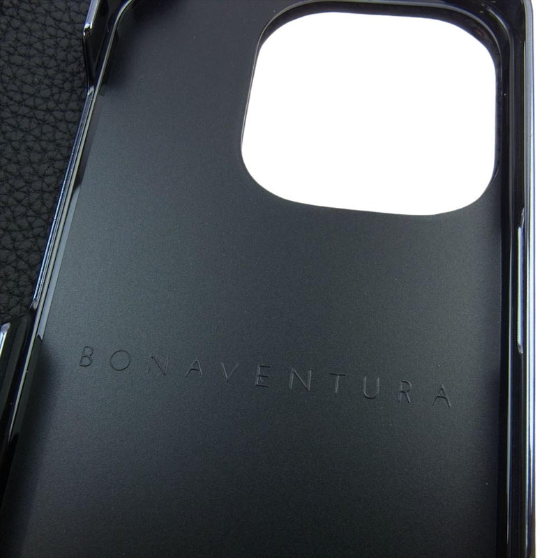 ボナベンチュラ BODT15P-BK iPhone 15Pro Black FOLIO DIARY CASE レザー ダイアリーケース スマホケース 携帯カバー ブラック系【新古品】【未使用】【中古】