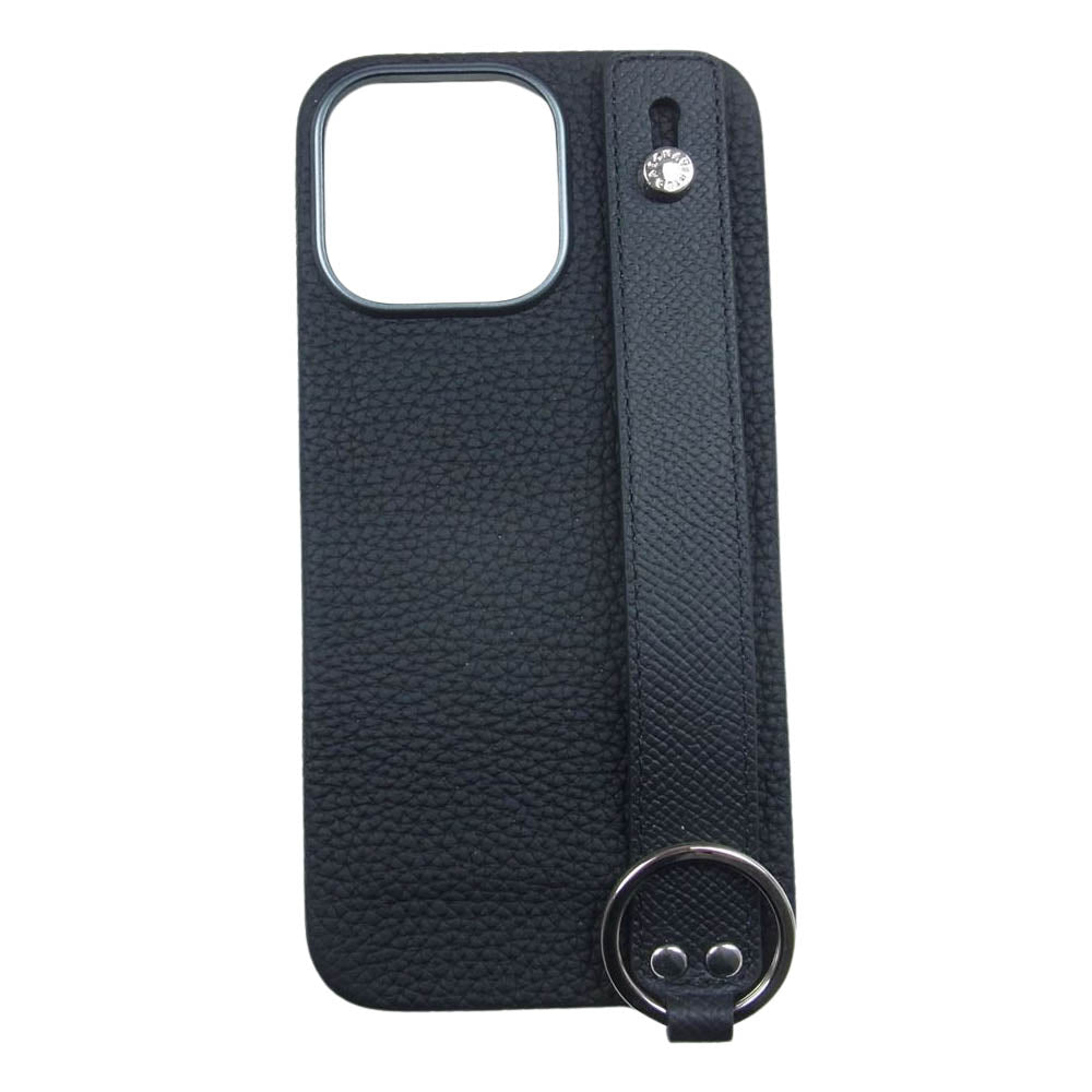 ボナベンチュラ BWHT15PM-BK iPhone 15ProMax Black BACKCOVER WITH HANDLE アイフォン15プロマックス ハンドル付き レザー ダイアリーケース スマホケース 携帯カバー ブラック系【新古品】【未使用】【中古】