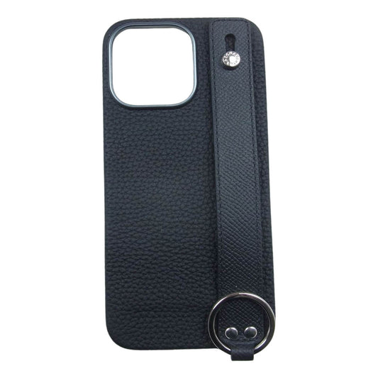 ボナベンチュラ BWHT15PM-BK iPhone 15ProMax Black BACKCOVER WITH HANDLE アイフォン15プロマックス ハンドル付き レザー ダイアリーケース スマホケース 携帯カバー ブラック系【新古品】【未使用】【中古】