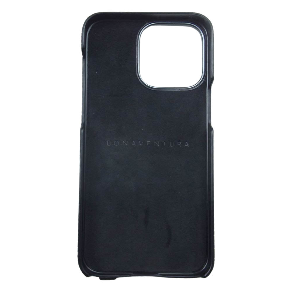 ボナベンチュラ BWHT15PM-BK iPhone 15ProMax Black BACKCOVER WITH HANDLE アイフォン15プロマックス ハンドル付き レザー ダイアリーケース スマホケース 携帯カバー ブラック系【新古品】【未使用】【中古】