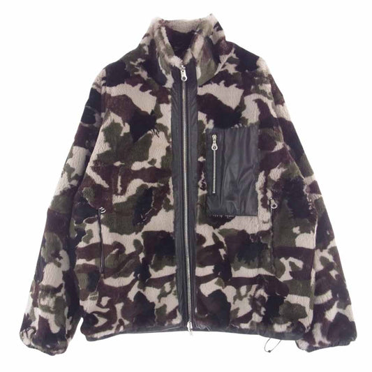 ISAMUKATAYAMA BACKLASH イサムカタヤマバックラッシュ 2005-01 RABBIT FUR + NYLON REVERSIBLE JACKET ラビットファー レザー切替 リバーシブル ナイロン ジャケット マルチカラー系 L【極上美品】【中古】