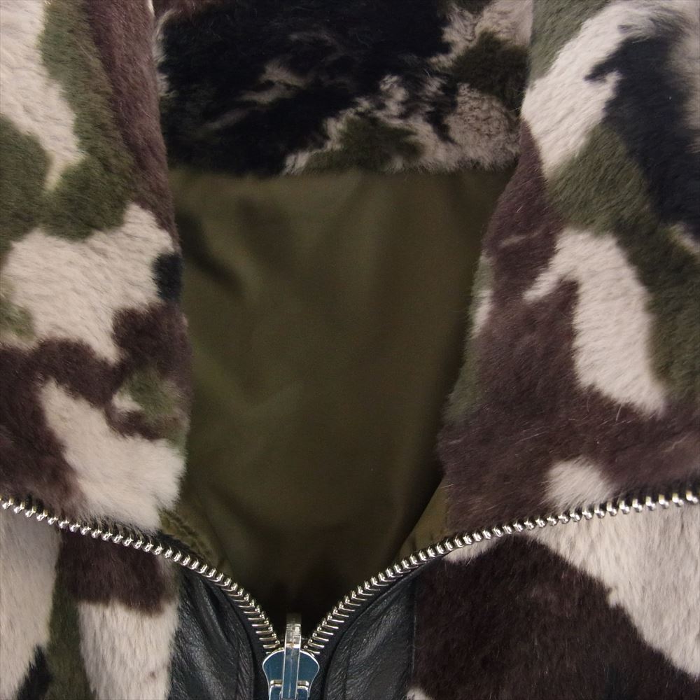 ISAMUKATAYAMA BACKLASH イサムカタヤマバックラッシュ 2005-01 RABBIT FUR + NYLON REVERSIBLE JACKET ラビットファー レザー切替 リバーシブル ナイロン ジャケット マルチカラー系 L【極上美品】【中古】