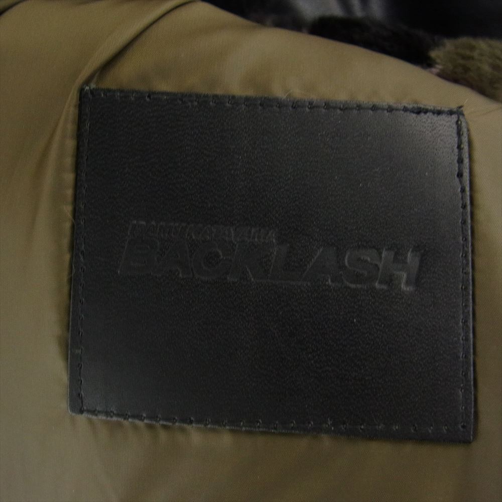 ISAMUKATAYAMA BACKLASH イサムカタヤマバックラッシュ 2005-01 RABBIT FUR + NYLON REVERSIBLE JACKET ラビットファー レザー切替 リバーシブル ナイロン ジャケット マルチカラー系 L【極上美品】【中古】