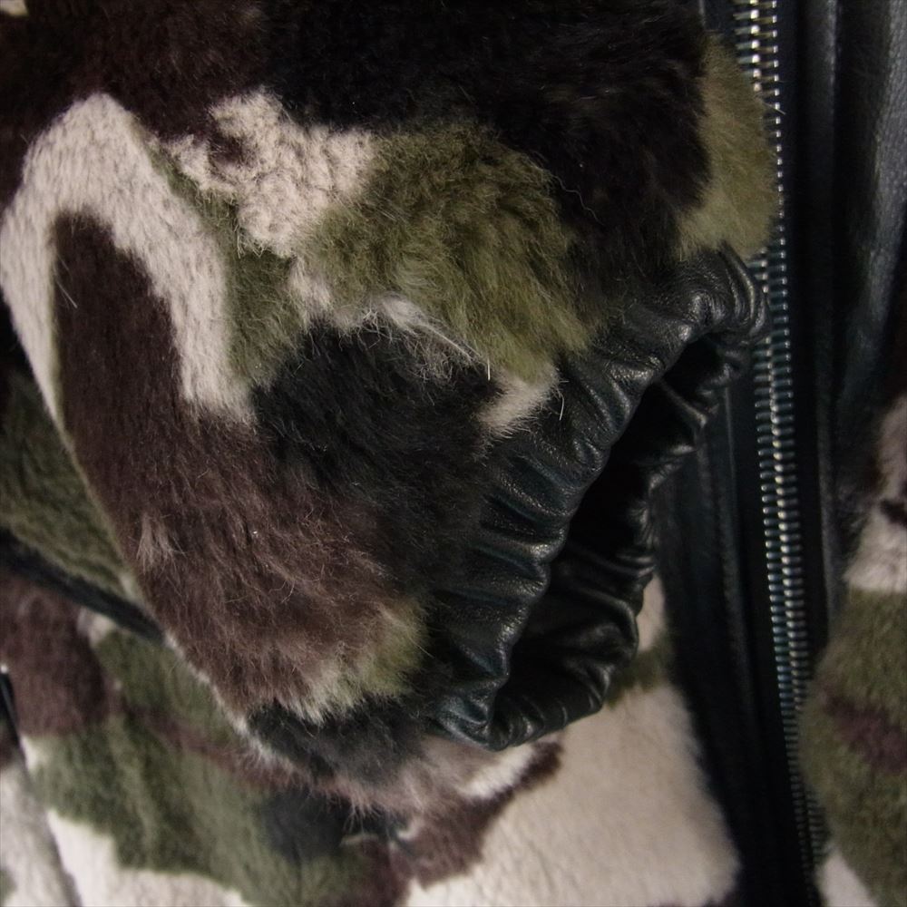 ISAMUKATAYAMA BACKLASH イサムカタヤマバックラッシュ 2005-01 RABBIT FUR + NYLON REVERSIBLE JACKET ラビットファー レザー切替 リバーシブル ナイロン ジャケット マルチカラー系 L【極上美品】【中古】