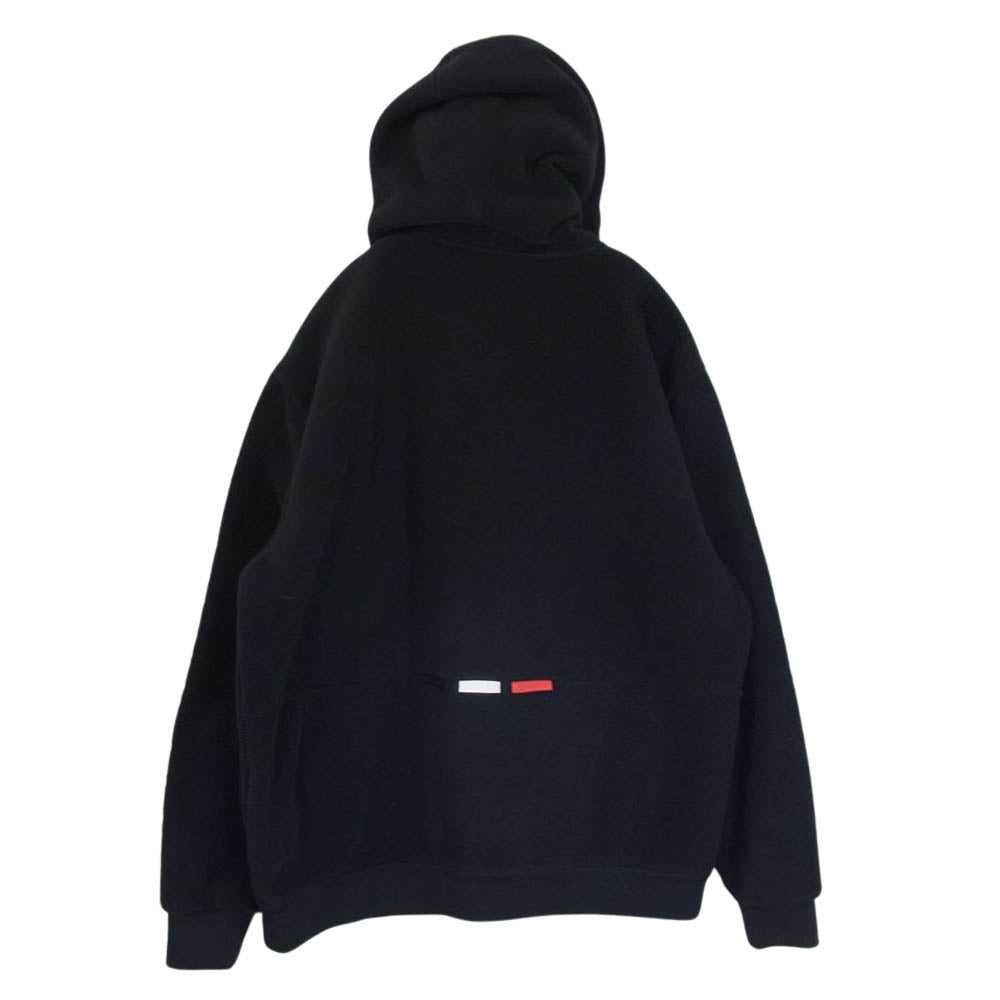 MONCLER モンクレール 21AW G20918G00039 MAGLIA CON CAPPUCCIO フリース プルオーバー パーカー ブラック系 L【中古】