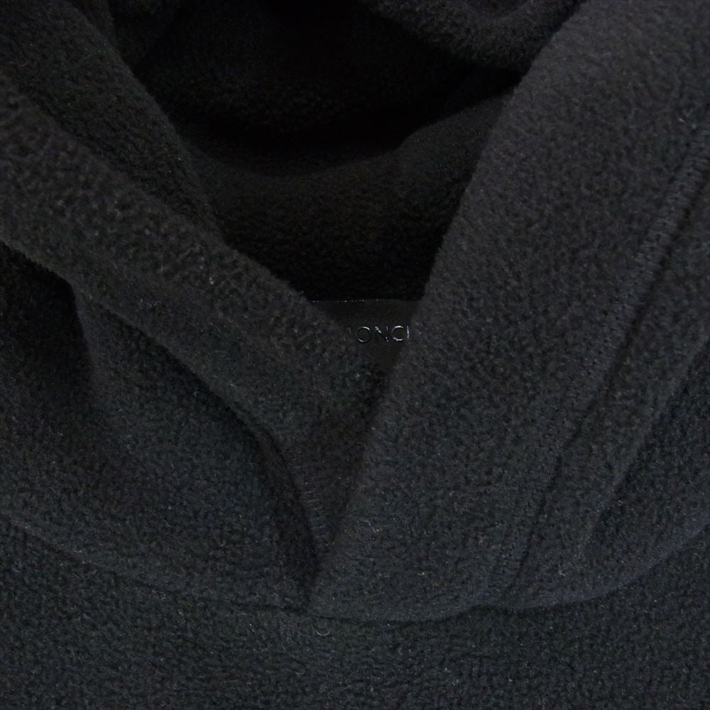 MONCLER モンクレール 21AW G20918G00039 MAGLIA CON CAPPUCCIO フリース プルオーバー パーカー ブラック系 L【中古】