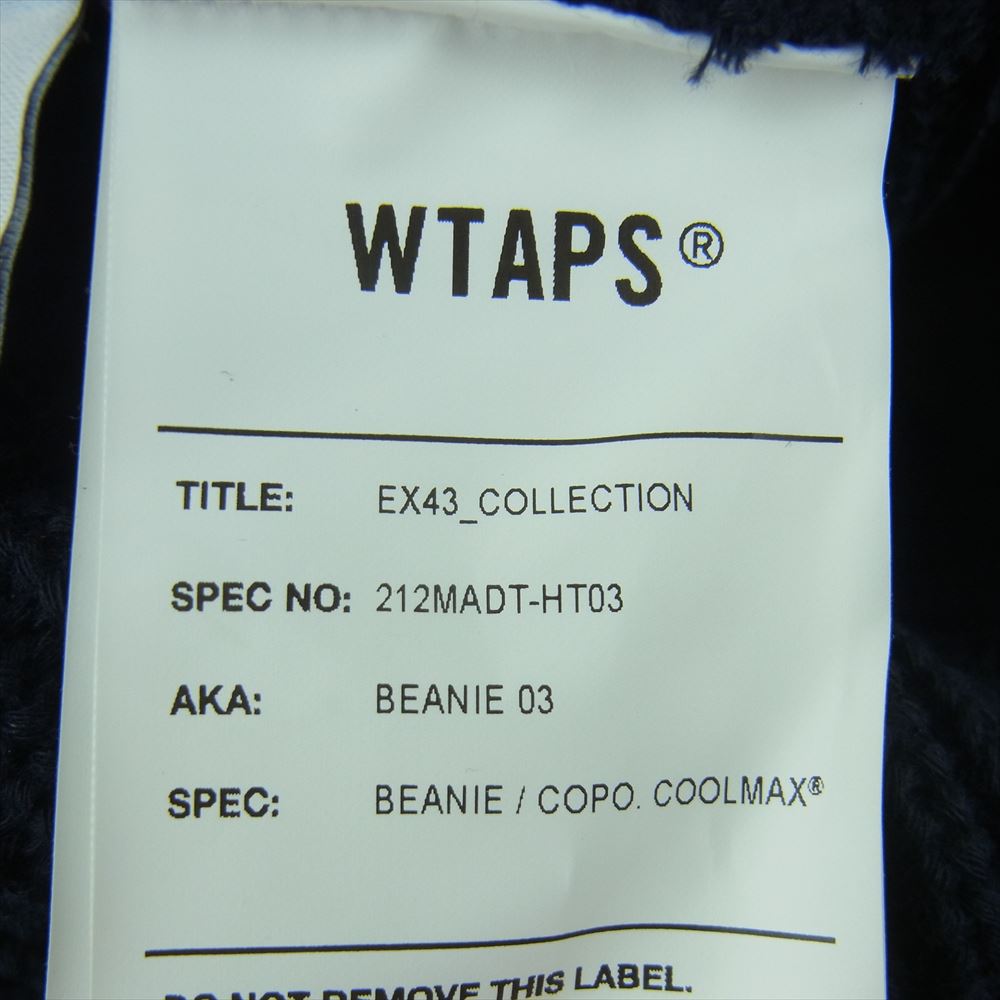 WTAPS ダブルタップス 21AW 212MADT-HT03 BEANIE 03 COOLMAX ビーニー ニットキャップ ダークネイビー系  00【中古】