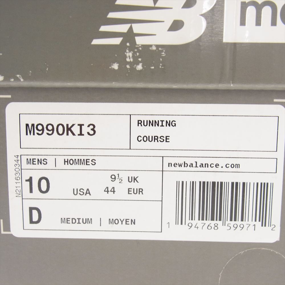 NEW BALANCE ニューバランス M990KI3 KITH RONNIE FIEG キス ロニー ファイグ スニーカー ブラック系 28.0cm【中古】