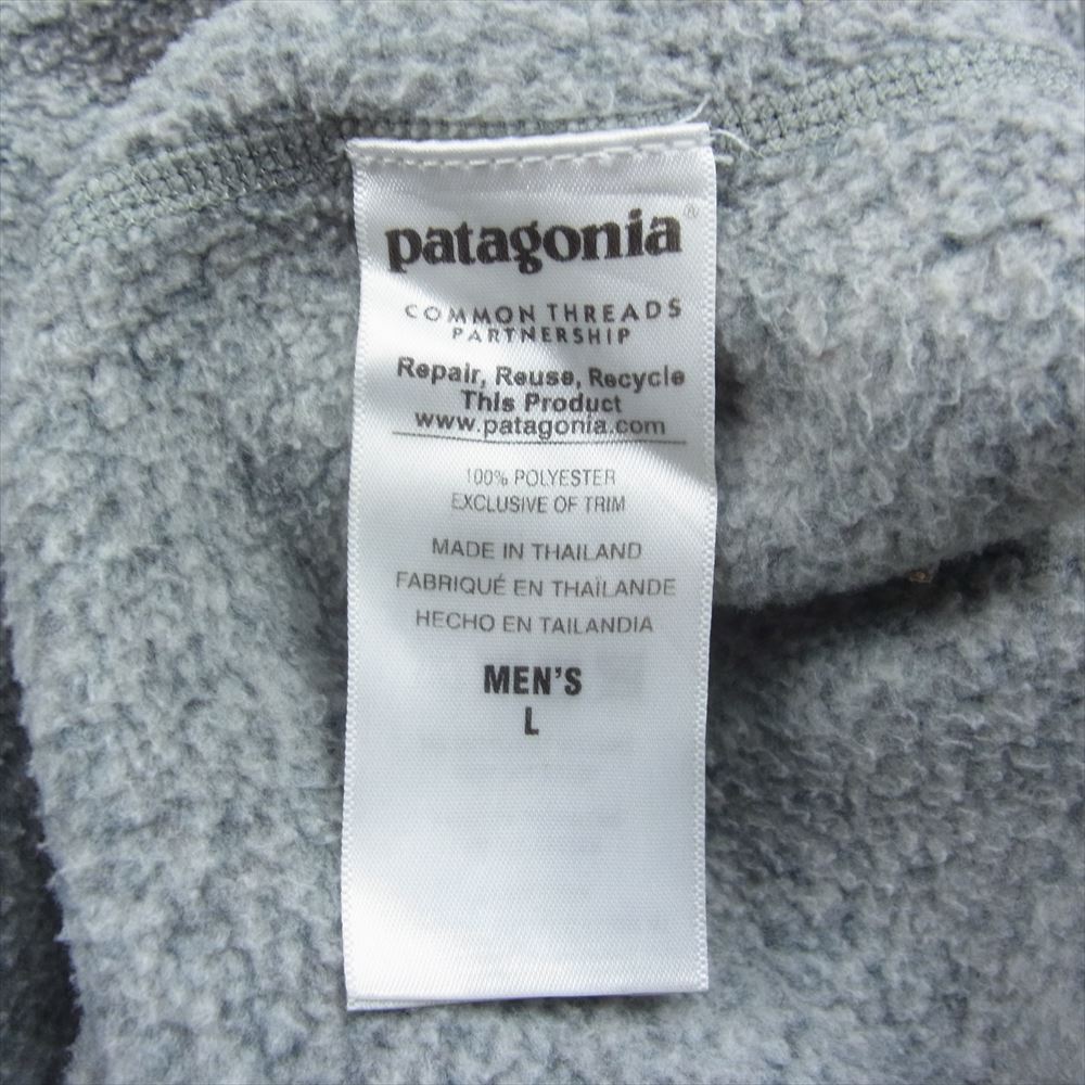 patagonia パタゴニア 25522 1/4ジップ ベター セーター ハーフジップ フリースジャケット グレー系 L【中古】