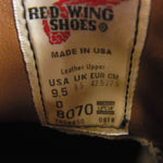 RED WING レッドウィング 8070  茶芯 SPORT OXFORD スポーツ オックスフォード ブラック クローンダイク ブーツ ブラック系 USA9.5/27.5cm【中古】