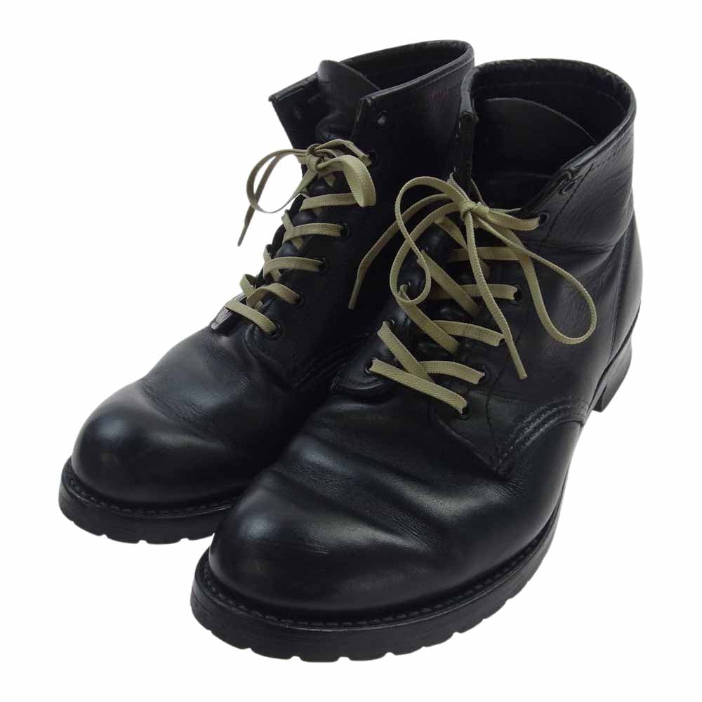 RED WING レッドウィング 9014 BECKMAN ROUND BOOTS ベックマン ラウンド ブーツ ソールカスタム ブラック系 US9.5D/27.5cm【中古】