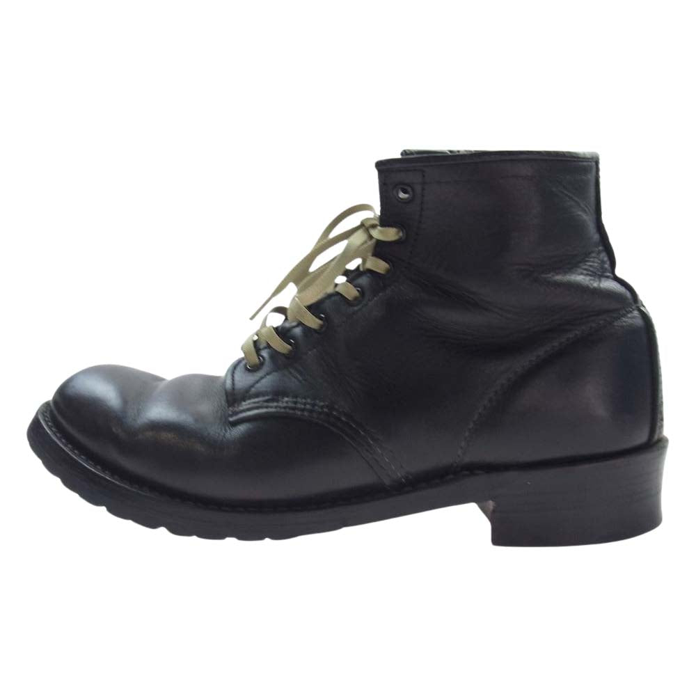 RED WING レッドウィング 9014 BECKMAN ROUND BOOTS ベックマン ラウンド ブーツ ソールカスタム ブラック系 US9.5D/27.5cm【中古】