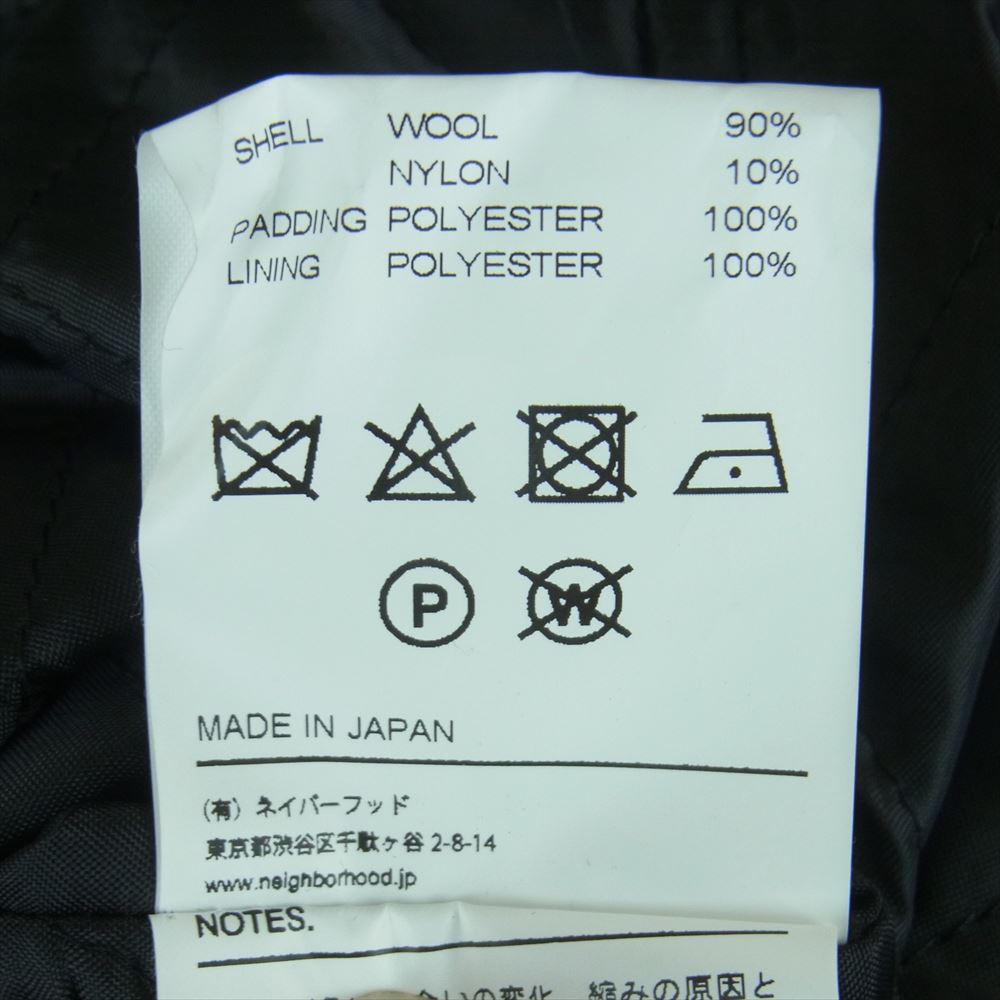 NEIGHBORHOOD ネイバーフッド 20AW 202SINH-SHM02 FADE W-SHIRT LS ウール フランネル フェード 裏地キルティング チェック 中綿 長袖 シャツ ジャケット グレー系 ブラック系 XL【中古】