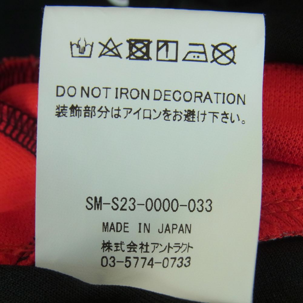 SAINT MICHAEL セントマイケル 23SS GAME SHIRT ロゴ刺繍 プルオーバー ゲームシャツ ブラック系 O/S【美品】【中古】