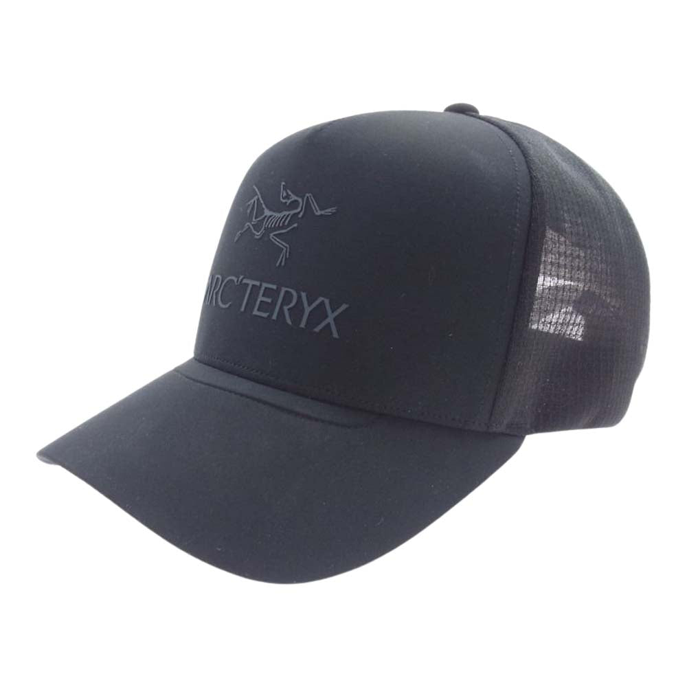 ARC'TERYX アークテリクス Logo Trucker Hat ロゴ トラッカー メッシュ キャップ ブラック系 フリーサイズ【中古】