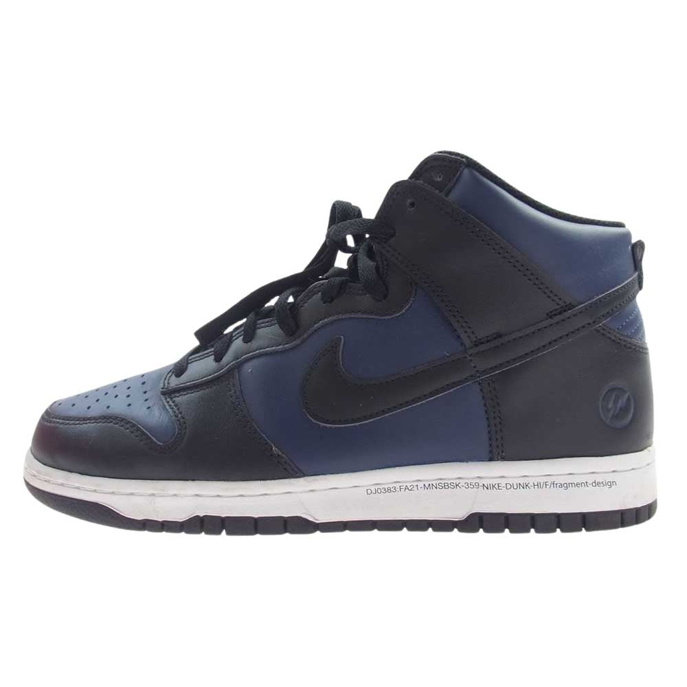 NIKE ナイキ DJ0383-400 × Fragment Dunk High Tokyo フラグメント ダンク ハイ 東京 スニーカー ネイビー系 27cm【中古】