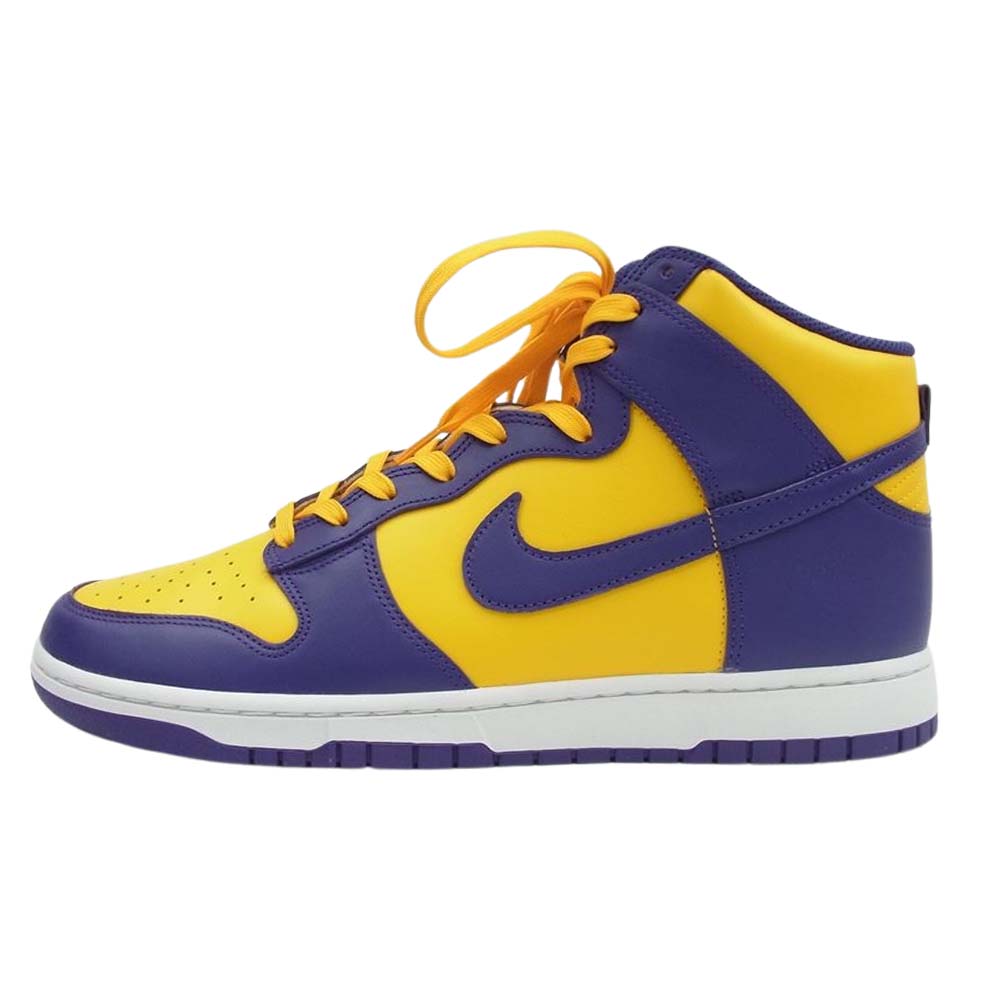 NIKE ナイキ DD1399-500 Dunk High Retro Lakers ダンク ハイ レトロ レイカーズ スニーカー イエロー系 パープル系 30cm【新古品】【未使用】【中古】