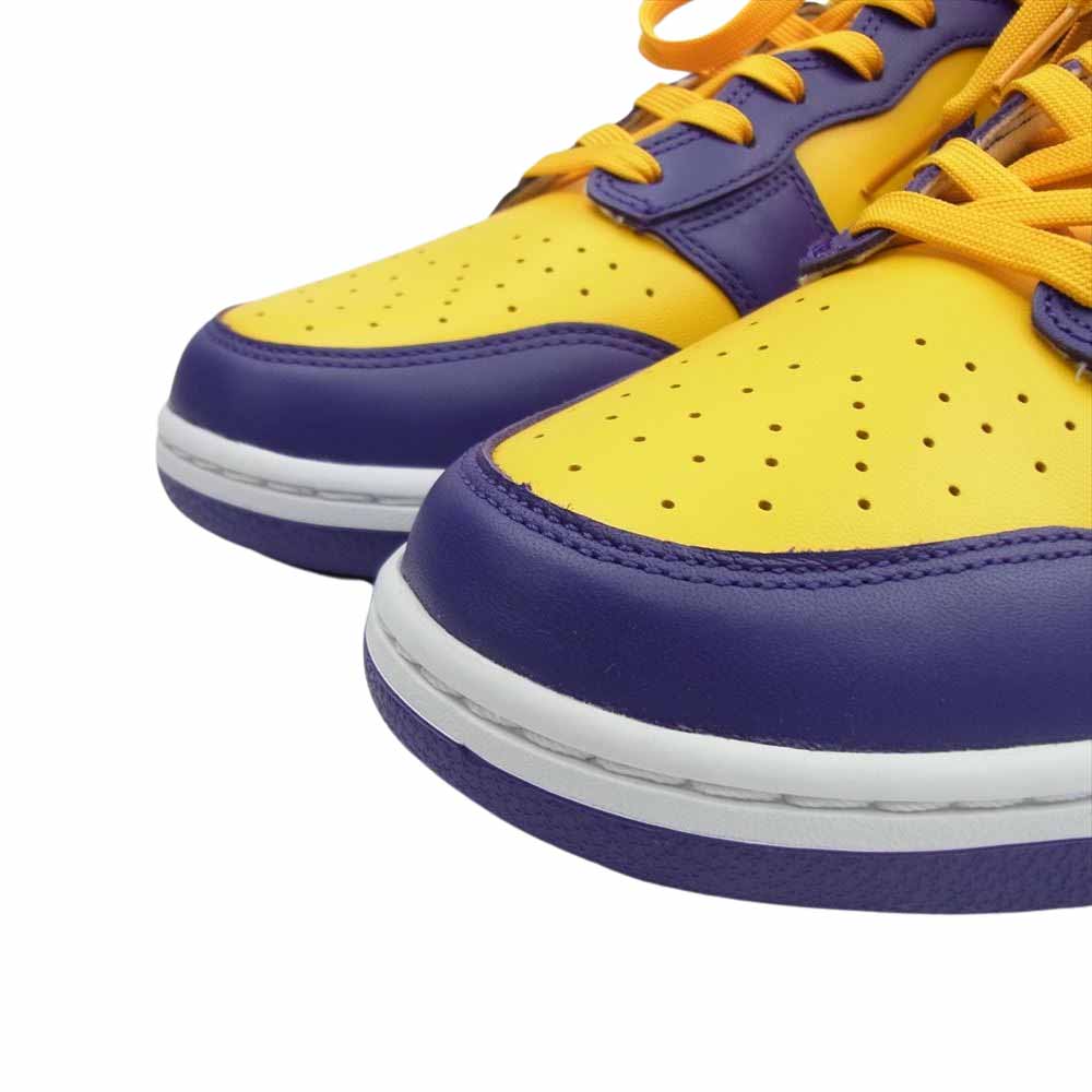 NIKE ナイキ DD1399-500 Dunk High Retro Lakers ダンク ハイ レトロ レイカーズ スニーカー イエロー系 パープル系 30cm【新古品】【未使用】【中古】