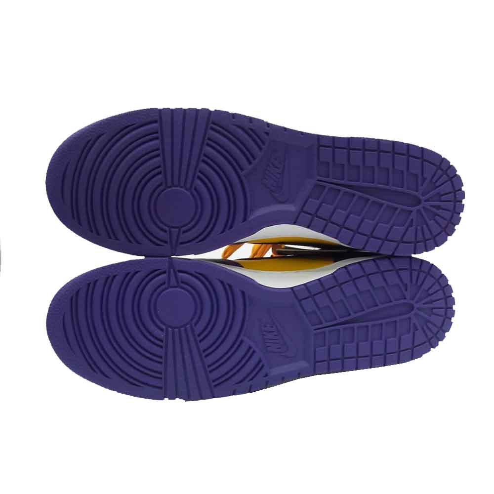NIKE ナイキ DD1399-500 Dunk High Retro Lakers ダンク ハイ レトロ レイカーズ スニーカー イエロー系 パープル系 30cm【新古品】【未使用】【中古】