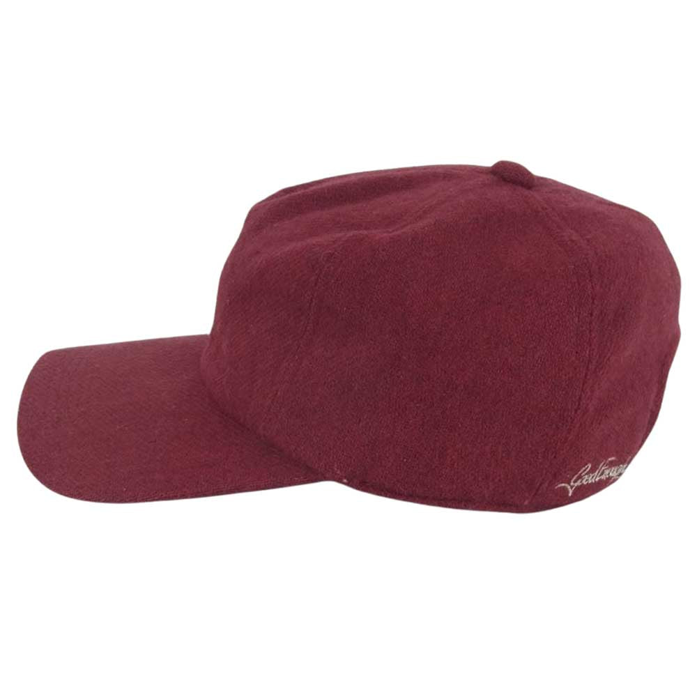 GOODENOUGH グッドイナフ ロゴ ワッペン ウール ベースボール キャップ エンジ系【中古】